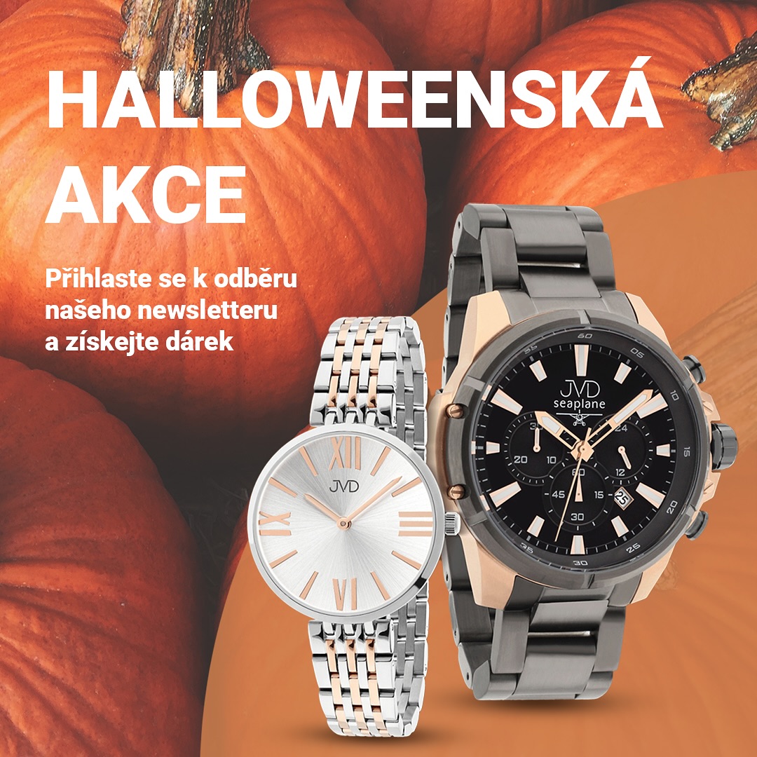 🎃 Speciální halloweenská akce od JVD je tady! 🎃 

Přihlaste se do zítřejších 17 hodin k odběru našeho newsletteru a využijte speciální akce, jejíž detaily vám pošleme v e-mailu. 😌
Přihlásit se můžete na www.vlahova.cz v patičce, kam stačí zadat váš e-mail. 

#jvdakce #halloween #jvdwatch #jvdwatches #akce #newsletter