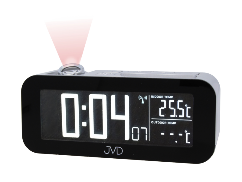 Radio controlled alarm clock with projection JVD RB93