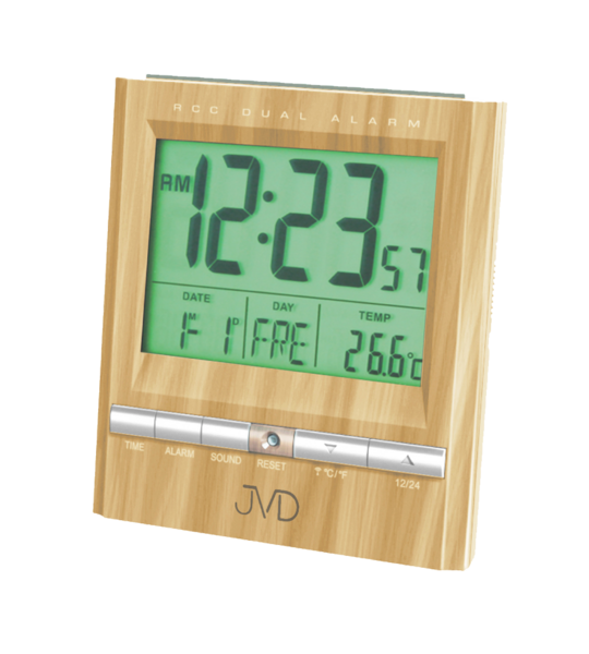 Radio controlled digital alarm clock JVD RB92.4