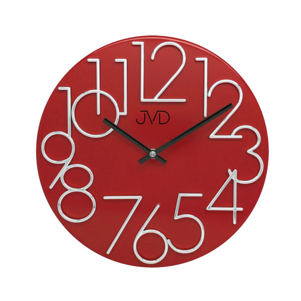 Zegar ścienny JVD czerwony HT23.7