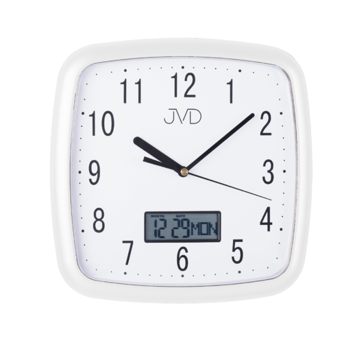 Wall clock  JVD white DH615.4