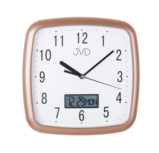 Wall clock JVD met. rose DH615.5