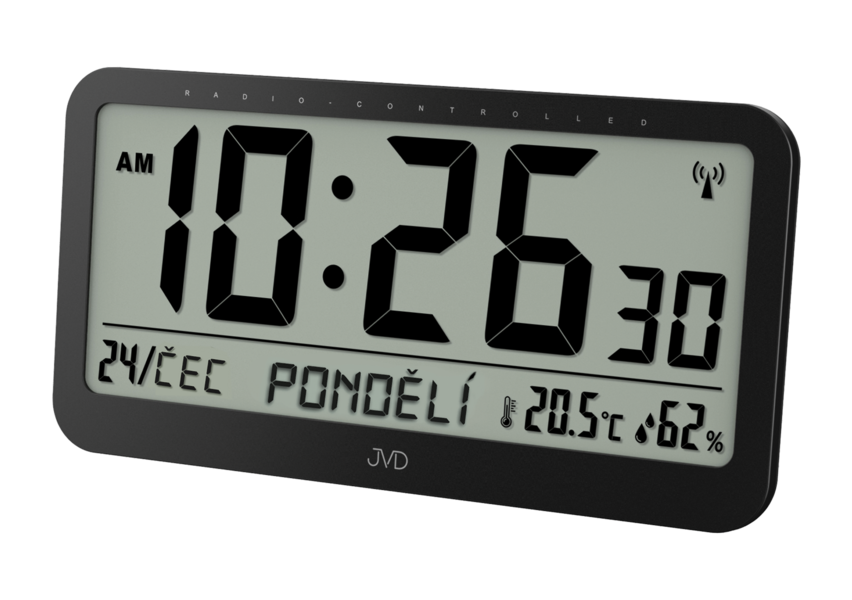 Radio-controlled digital clock with an alarm clock JVDRB9359.1